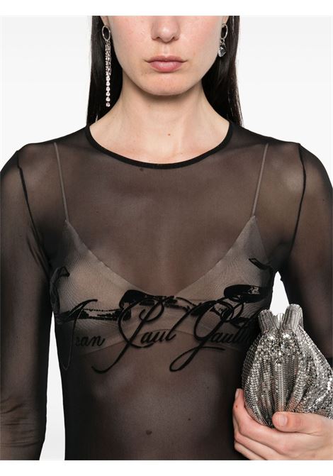 top l/s tattoo ruban donna nero JEAN PAUL GAULTIER | 25/34-F-TO281I-T00500
